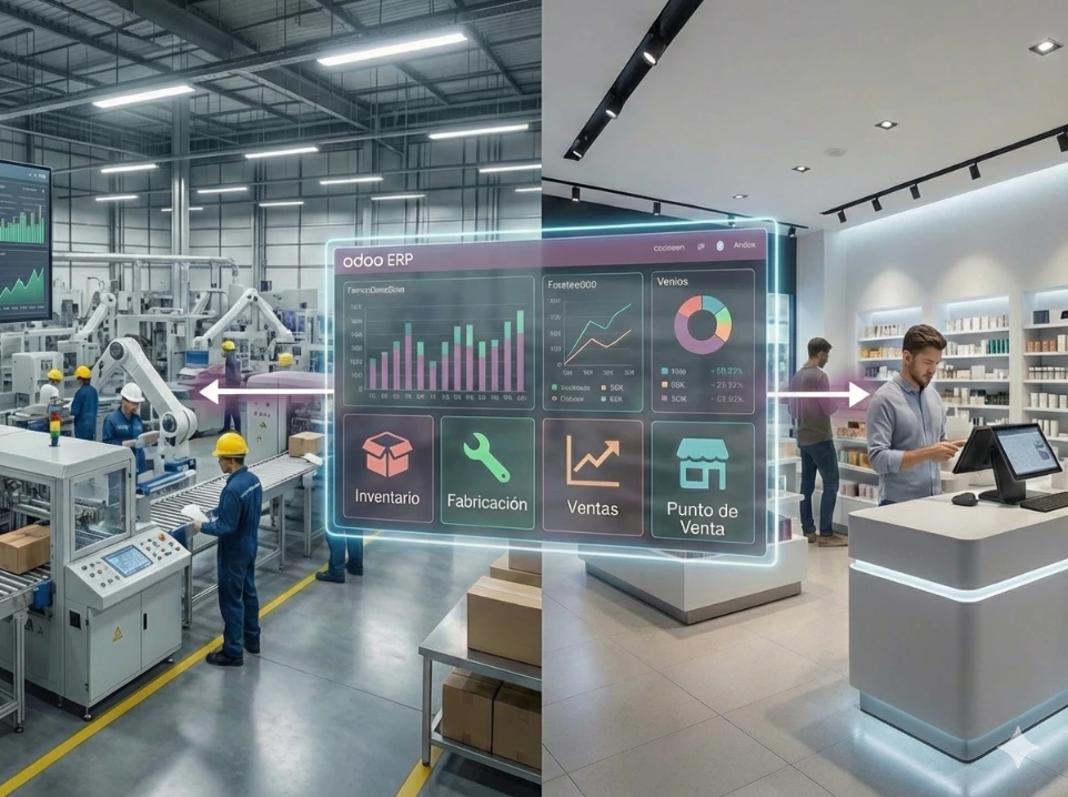 Dashboard Odoo en acción
